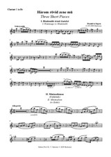 Three Short Pieces – Clarinet I in Bb